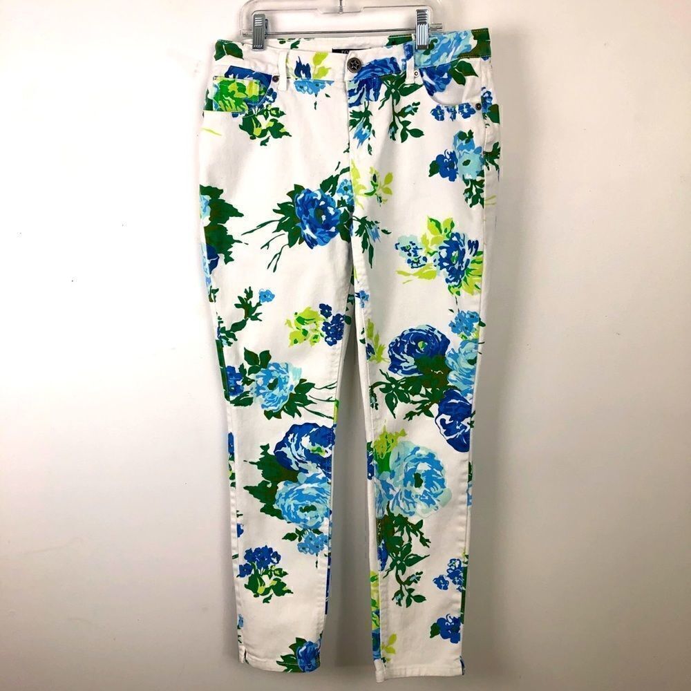 Rob & Ali Size 4 Blue and White Floral Jeans!